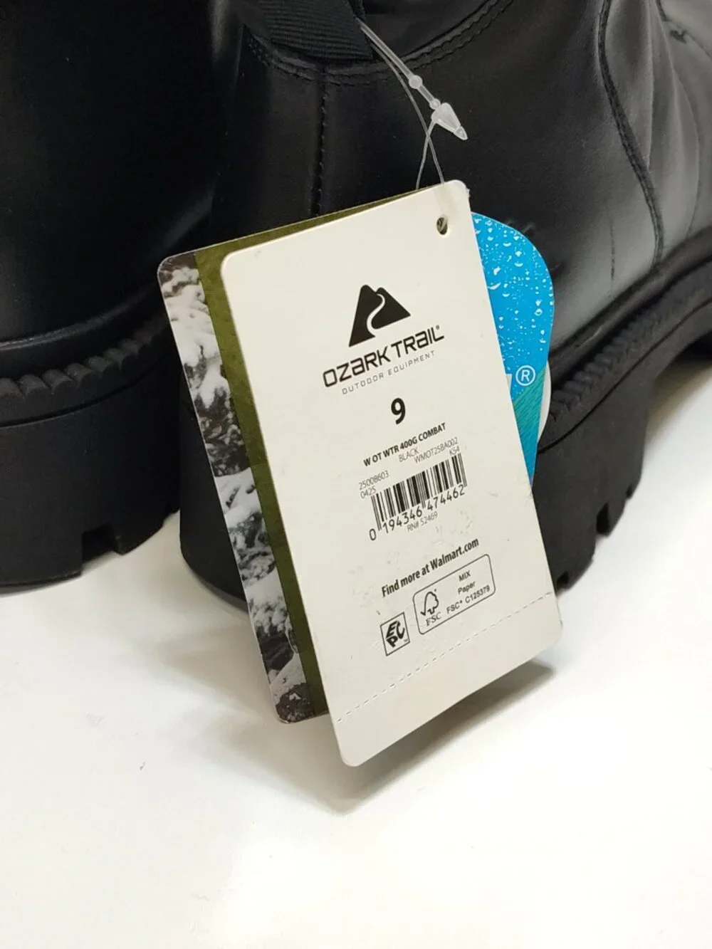 Ozark Trail Waterproof Snow Combat Boots 400g Thinsulate HydroGuard WMNS 9 NWT